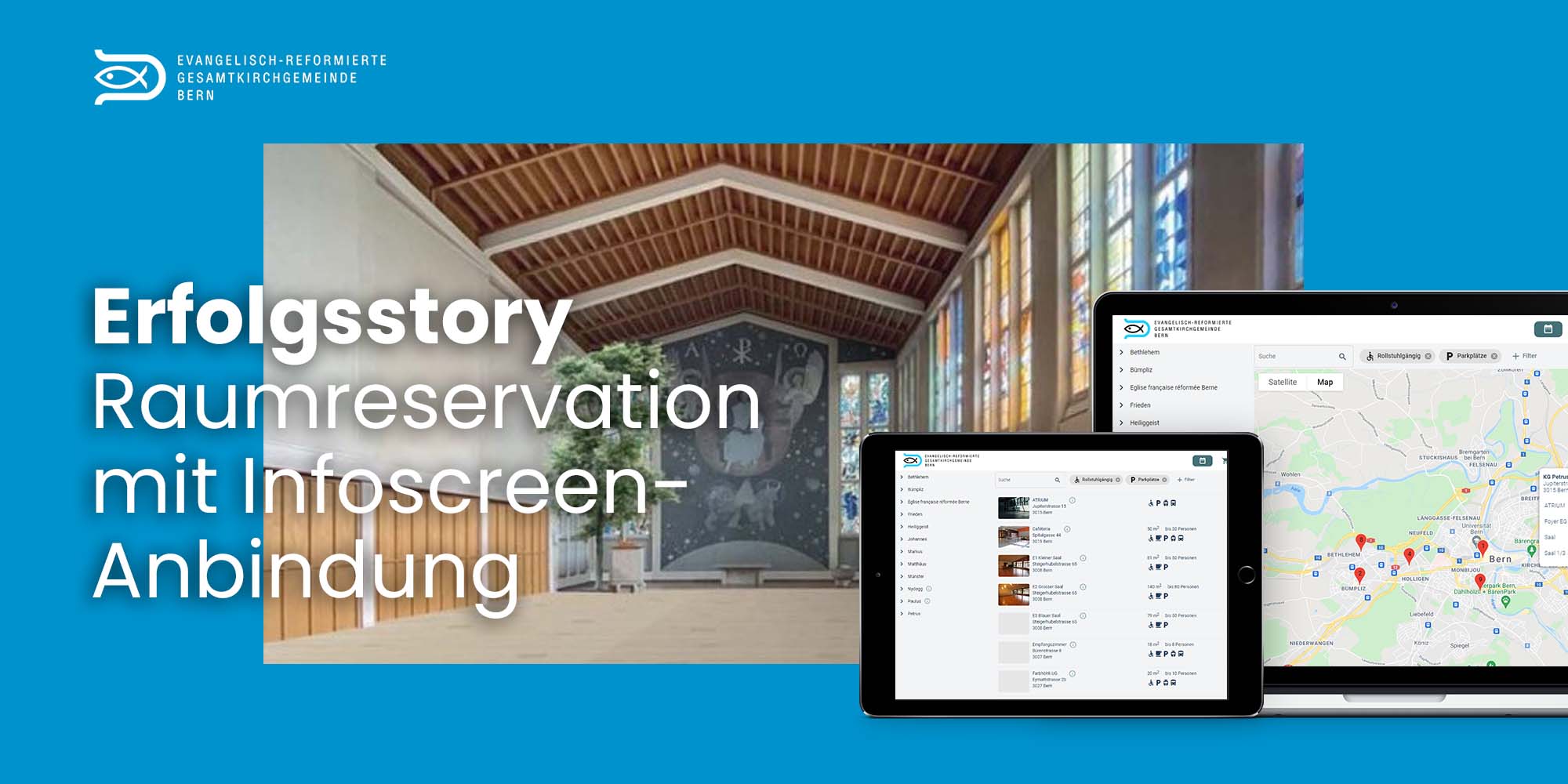 Erfolgsstory refBern – Raumreservationssystem mit Infoscreen-Anbindung